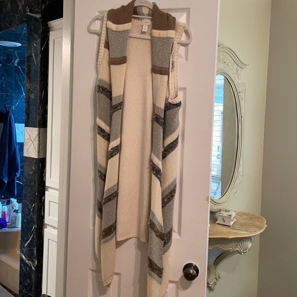 Chico’s cape, no stains or damage.